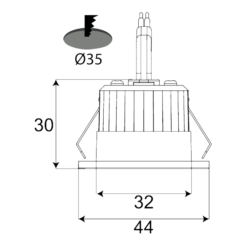 3CCT LED Mini Sıva Işığı 3W